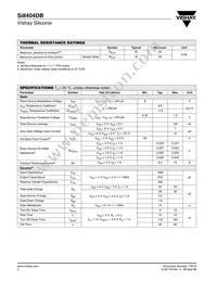 SI8404DB-T1-E1 Datasheet Page 2