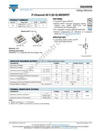 SI8409DB-T1-E1 Datasheet Cover