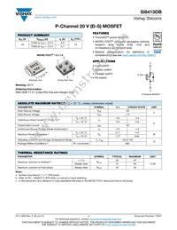 SI8413DB-T1-E1 Datasheet Cover