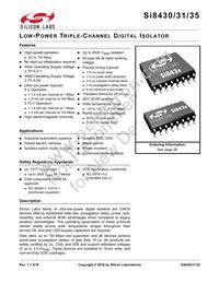 SI8435BB-D-IS Datasheet Cover