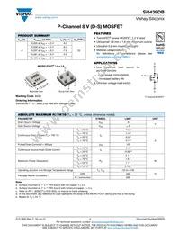 SI8439DB-T1-E1 Datasheet Cover