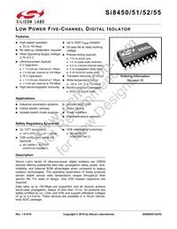 SI8451BB-A-IS1 Datasheet Cover