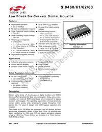 SI8460BB-A-IS1 Datasheet Cover