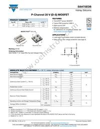 SI8475EDB-T1-E1 Datasheet Cover