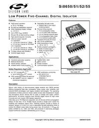 SI8650BC-B-IS1R Datasheet Cover