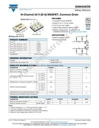 SI8902AEDB-T2-E1 Datasheet Cover