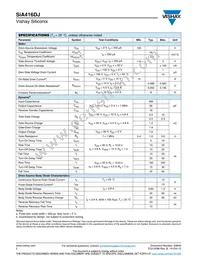 SIA416DJ-T1-GE3 Datasheet Page 2