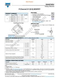 SIA427ADJ-T1-GE3 Datasheet Cover