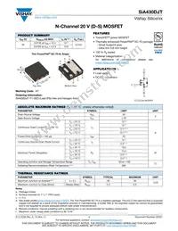 SIA430DJT-T4-GE3 Datasheet Cover