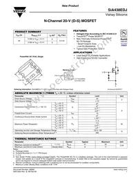 SIA438EDJ-T1-GE3 Datasheet Cover