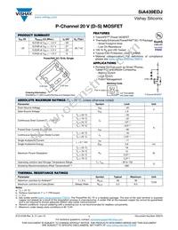 SIA439EDJ-T1-GE3 Datasheet Cover