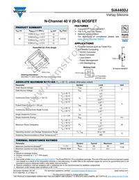 SIA440DJ-T1-GE3 Datasheet Cover