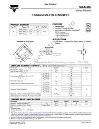 SIA443DJ-T1-GE3 Datasheet Cover