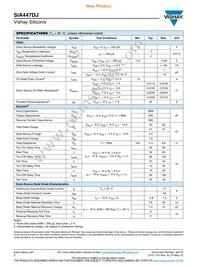 SIA447DJ-T1-GE3 Datasheet Page 2
