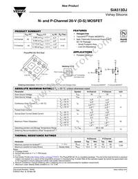 SIA513DJ-T1-GE3 Datasheet Cover