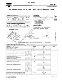 SIA814DJ-T1-GE3 Datasheet Cover