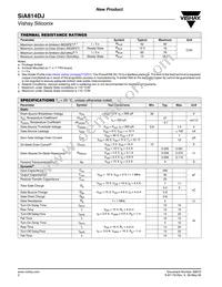 SIA814DJ-T1-GE3 Datasheet Page 2