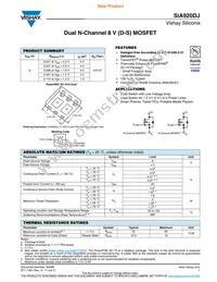 SIA920DJ-T1-GE3 Datasheet Cover