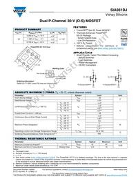 SIA931DJ-T1-GE3 Datasheet Cover