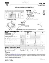 SIB417DK-T1-GE3 Datasheet Cover