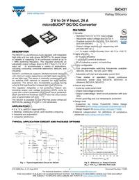 SIC431AED-T1-GE3 Datasheet Cover