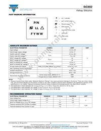 SIC652CD-T1-GE3 Datasheet Page 3