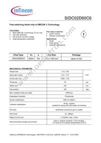 SIDC02D60C6X1SA4 Datasheet Cover