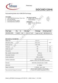 SIDC08D120H6X1SA1 Datasheet Cover