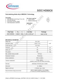 SIDC14D60C6Y Datasheet Cover