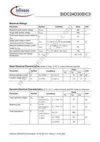 SIDC24D30SIC3 Datasheet Page 2