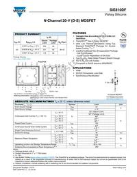 SIE810DF-T1-E3 Datasheet Cover