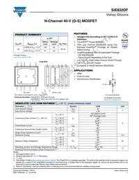 SIE832DF-T1-E3 Datasheet Cover