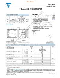 SIE874DF-T1-GE3 Datasheet Cover