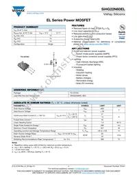 SIHG22N60EL-GE3 Datasheet Cover