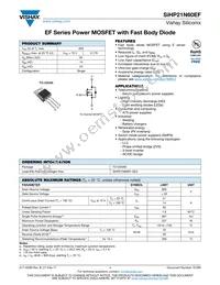 SIHP21N60EF-GE3 Datasheet Cover