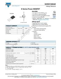 SIHW21N80AE-GE3 Datasheet Cover