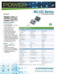 SIL15C-12SADJ-HJ Datasheet Cover