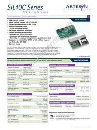 SIL40C-12SADJ-V Datasheet Cover