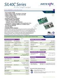 SIL40C-12SADJ-VJ Datasheet Cover