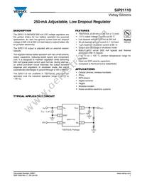 SIP21110DT-T1-E3 Datasheet Cover