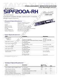 SIPF-200A-RH Datasheet Cover