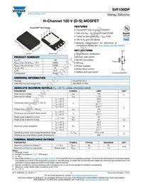 SIR106DP-T1-RE3 Datasheet Cover
