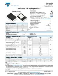 SIR108DP-T1-RE3 Datasheet Cover