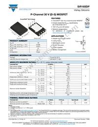 SIR165DP-T1-GE3 Datasheet Cover