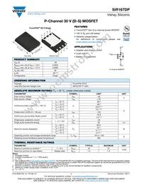 SIR167DP-T1-GE3 Datasheet Cover