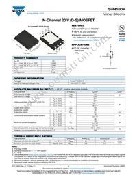 SIR410DP-T1-GE3 Datasheet Cover