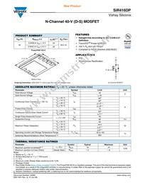 SIR416DP-T1-GE3 Datasheet Cover