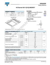 SIR422DP-T1-GE3 Datasheet Cover