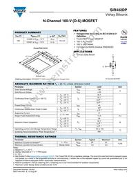SIR432DP-T1-GE3 Datasheet Cover