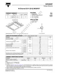 SIR436DP-T1-GE3 Datasheet Cover